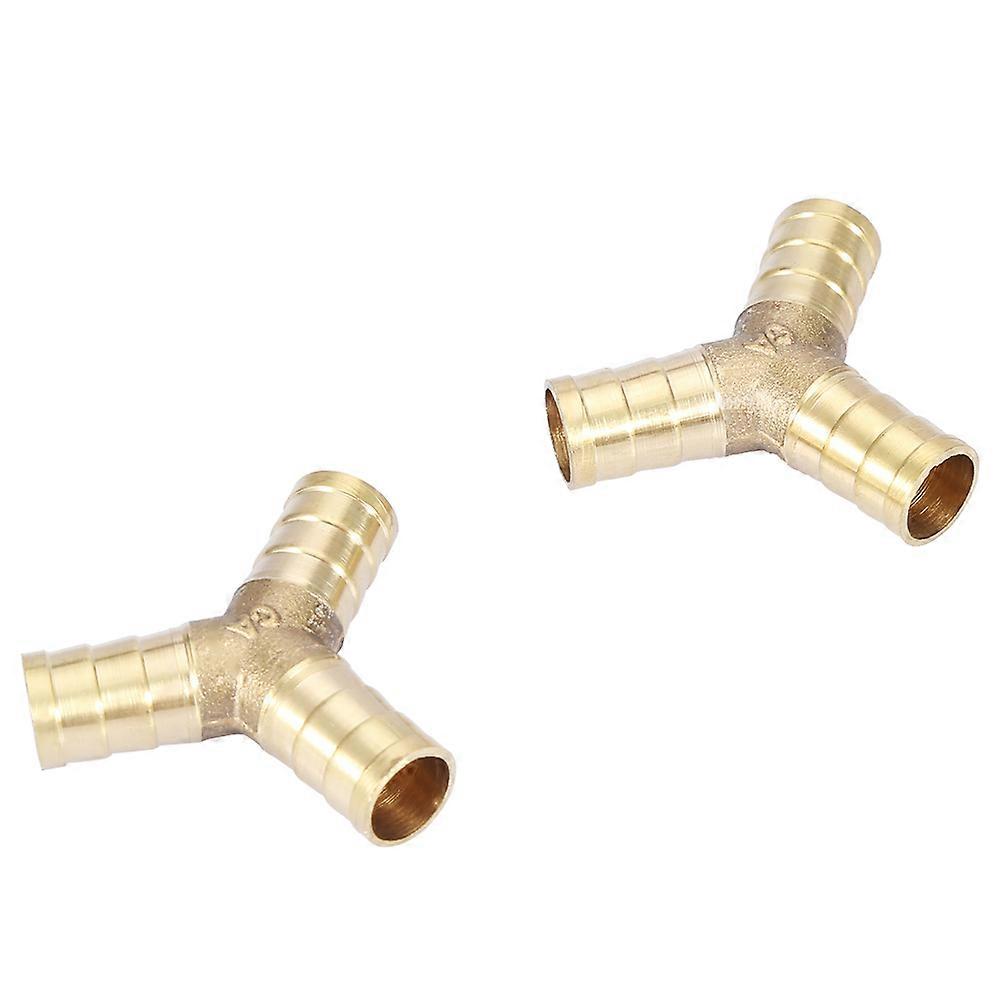 Messing Y 3-vejs slange piggestik Snedker Montering Luft Vand Gas OD (12mm, 2stk)