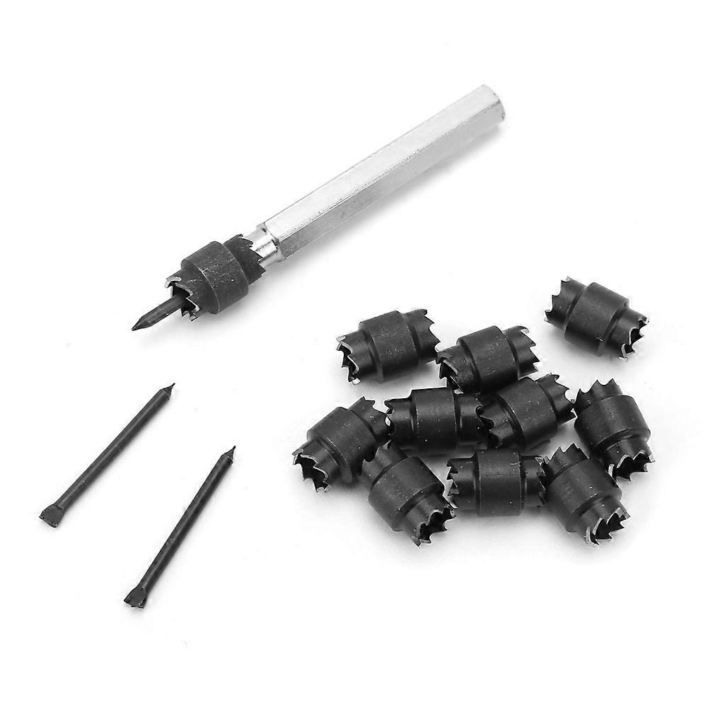 13pcs 3/8'' HSS Double Sided Rotary Spot Weld Cutter Drill Bit Remover Tool Kit