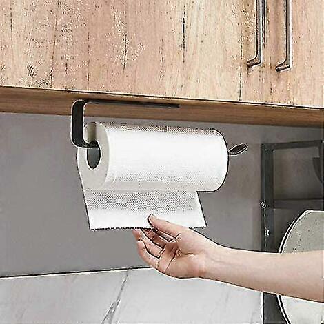 حامل مناشف ورقية، حامل رول ورق المطبخ، حامل مناشف مطبخ تحت الخزانة، حامل مناشف مطبخ بدون ثقب (A-29.5 سم)