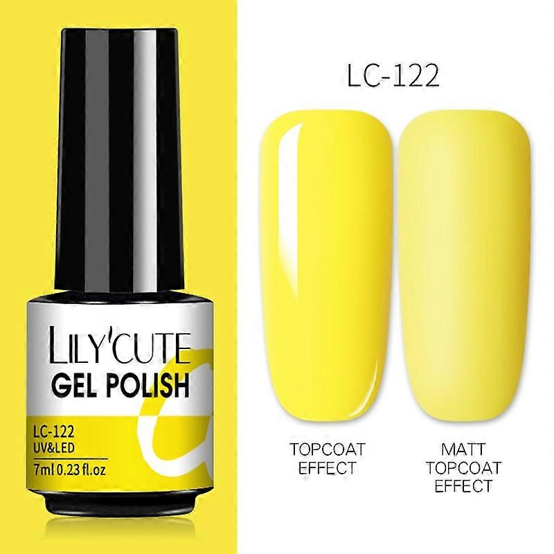 7ml Glitter UV Gel Nail Polish Semi Permanent Nude Color Gel Varnish Matte Top Coat Soak Off Gel Varnish122