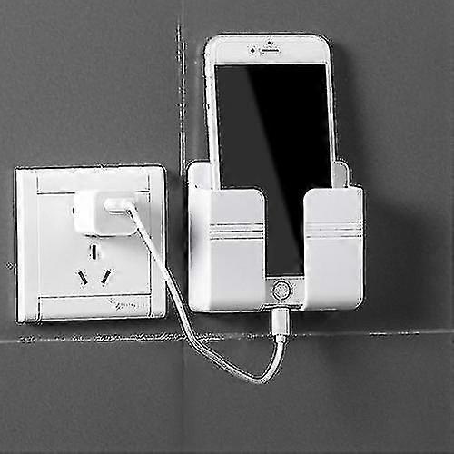 Wall-mounted Mobile Phone Plug Charging Bracket Storage Box