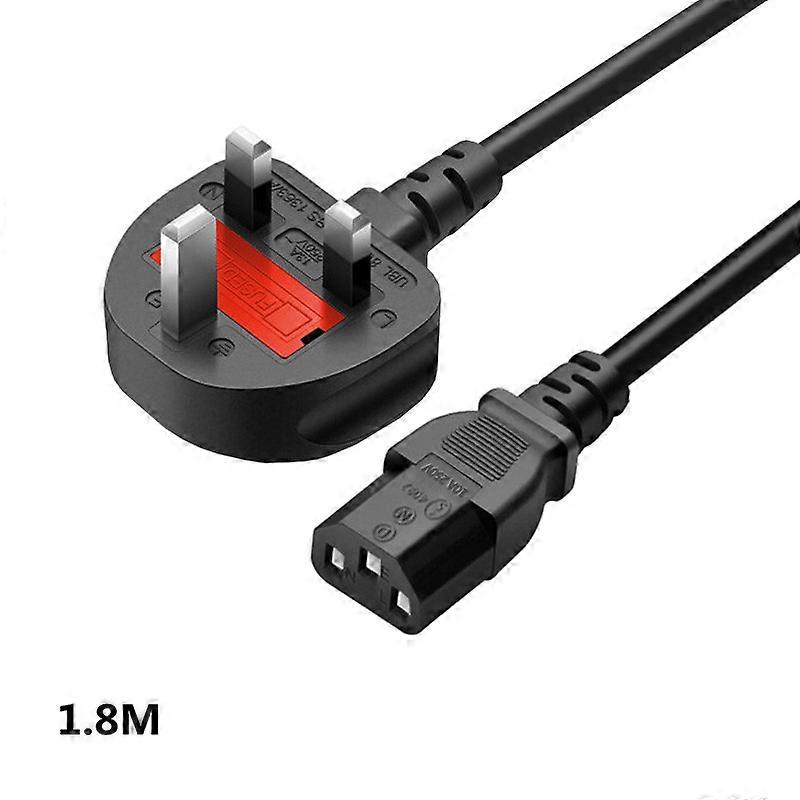 Power Extension Cable For Pc Computer Monitor 3d Printer Tv Kettle Iec C13 Main Uk Plug Ac Power Cable 1.8m