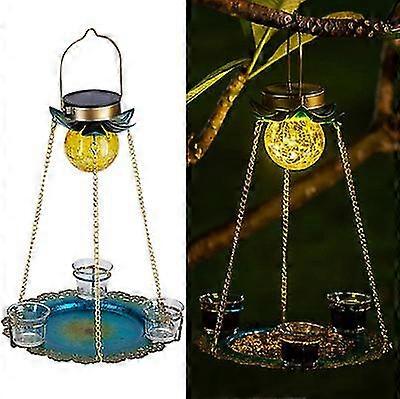 Hanging Solar Led Bird Feeder For Outdoor Balcony