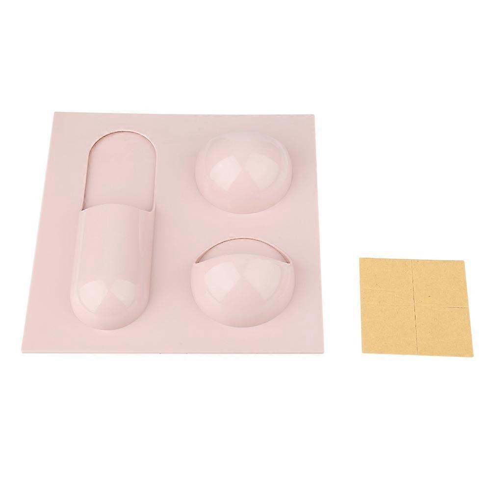 Kitchen and bathroom supplies storage rack (three pink)