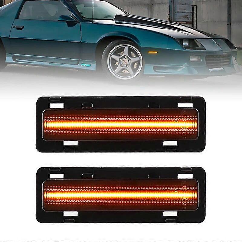 Per Chevrolet Chevy Camaro 1982-1992 Lente fumé LED Luce di Ingombro Laterale Ambra Parafango Anteriore Luci Riflettore
