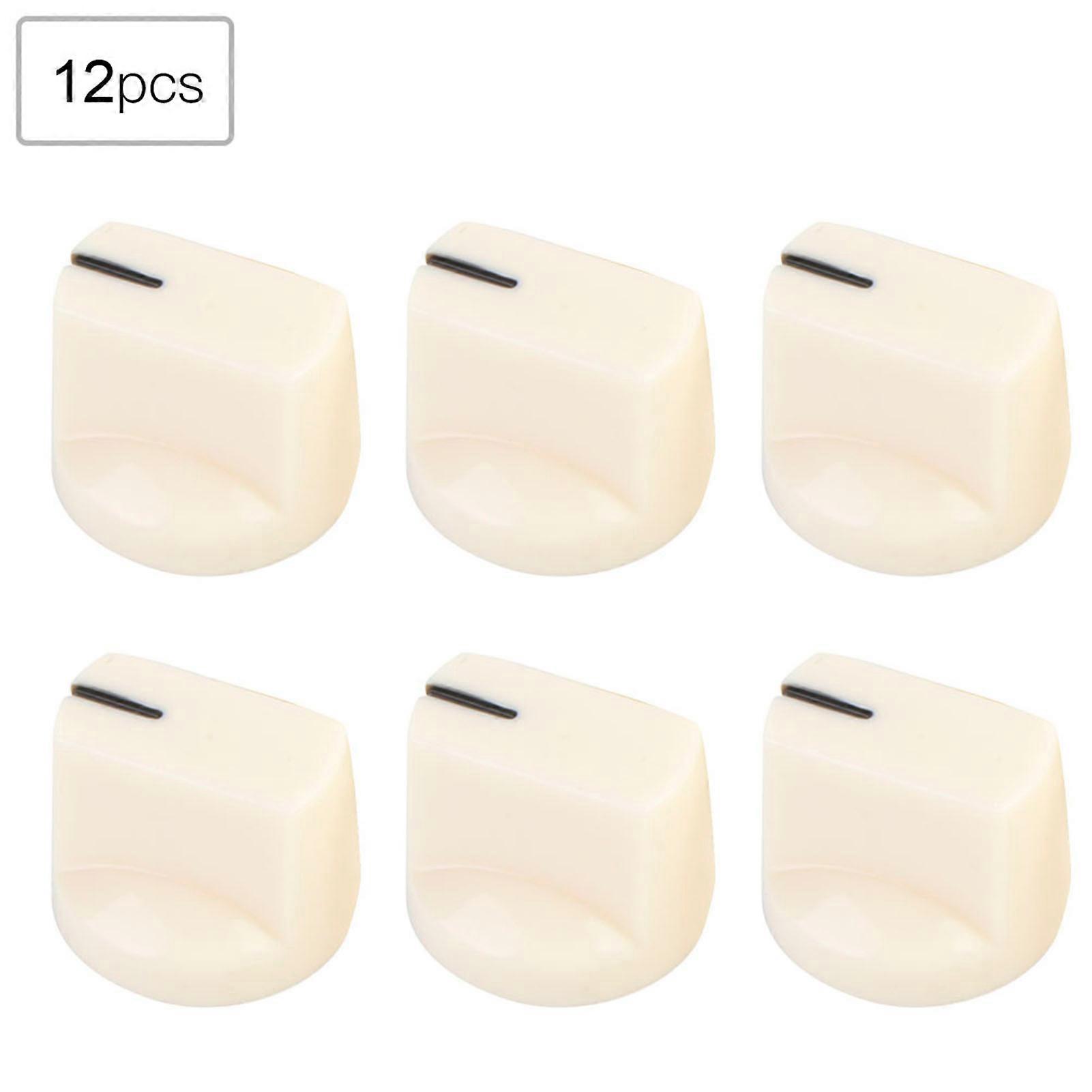 12pcs Guitar Tone Volume Control Knobs Replacement for Electric Guitars(Yellow)