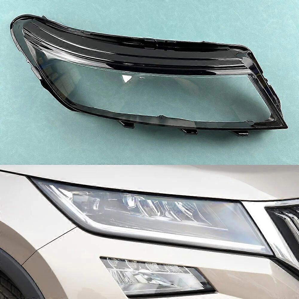 For Skoda Kodiaq 2017~2022 Headlamp Housing Transparent Lampshade Lamp Shell Masks Headlight Lens Cover Plexiglass
