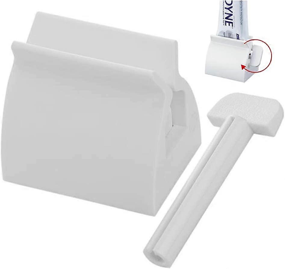 Plastic Rolling Tube Squeezer - Non-Slip Bottom - Toothpaste Dispenser - Bathroom Accessories