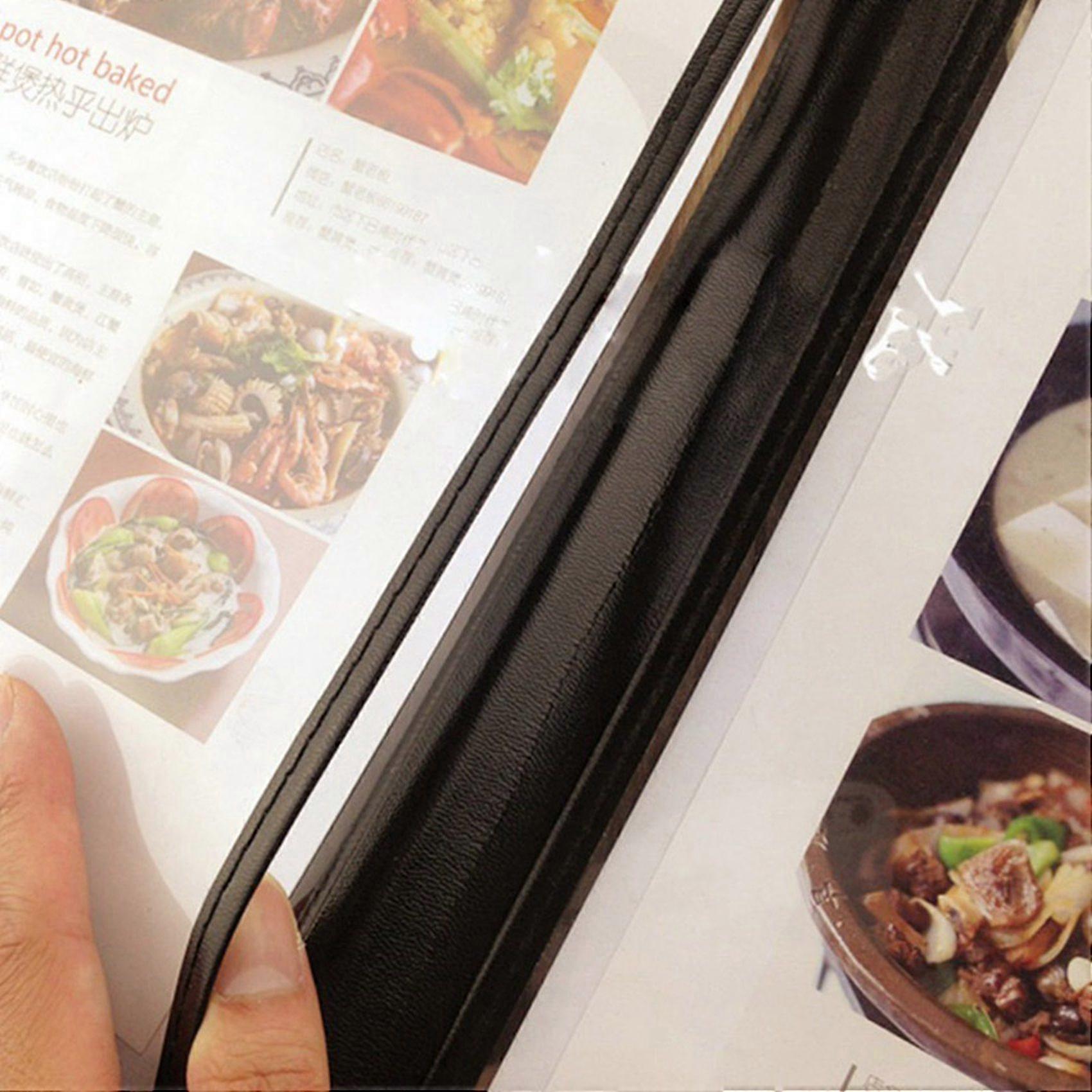 2x Transparent Restaurant Menu Covers For A4 Size Book Style Cafe Bar 6 Pages 12 View