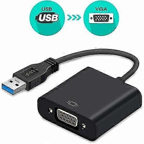 USB 3.0 to VGA Adapter, USB to VGA Video Adapter Converter, Multi Monitor Display, Display External