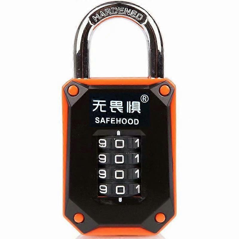 4-digit password locker padlock, large size super wear-resistant household lock