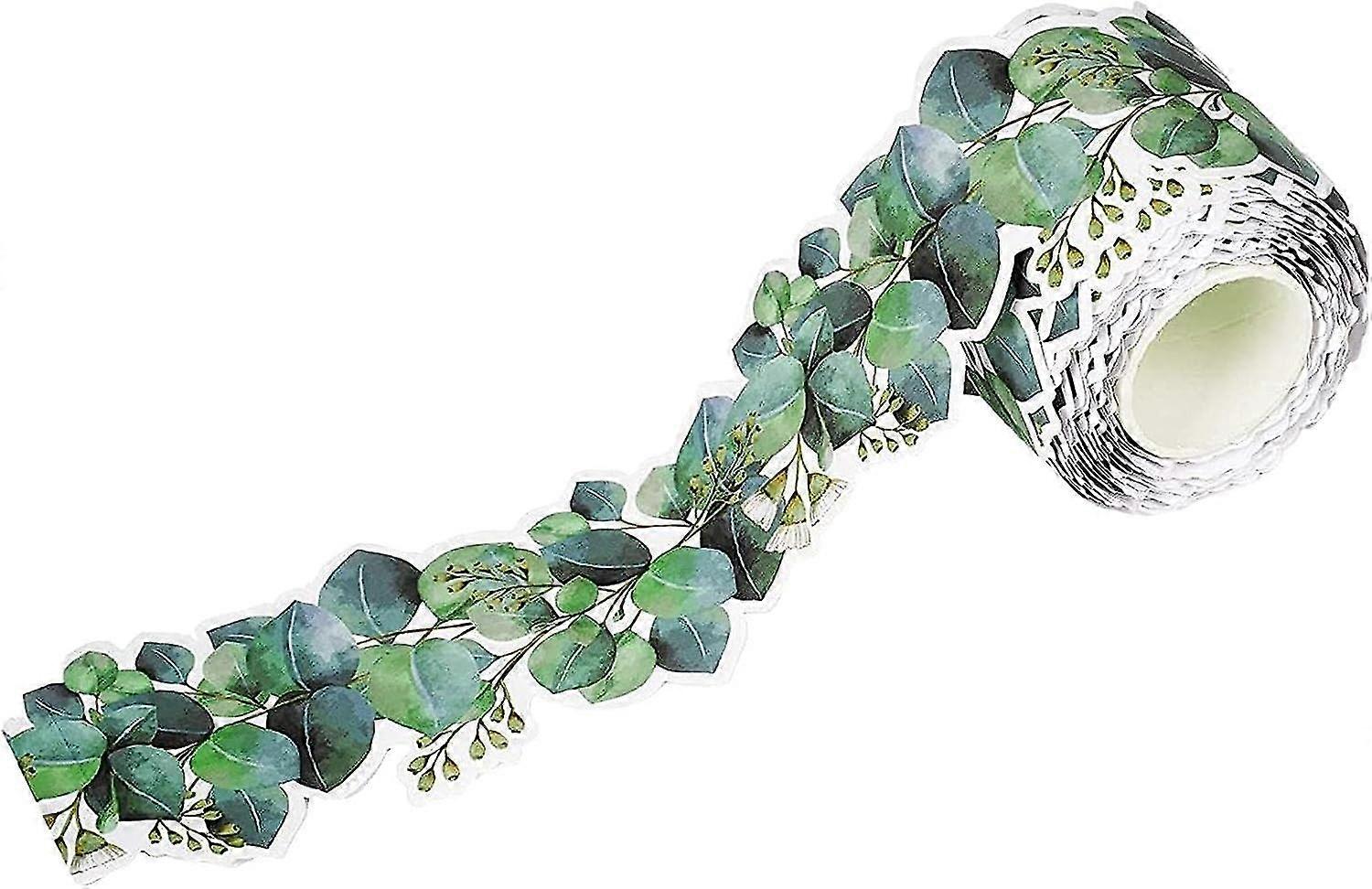 Classroom Borders Leaf - Classroom Display Paper - Eucalyptus Borders Classroom - Bulletin Board Borders Boho | For Backing Paper For Wall Displays Sc