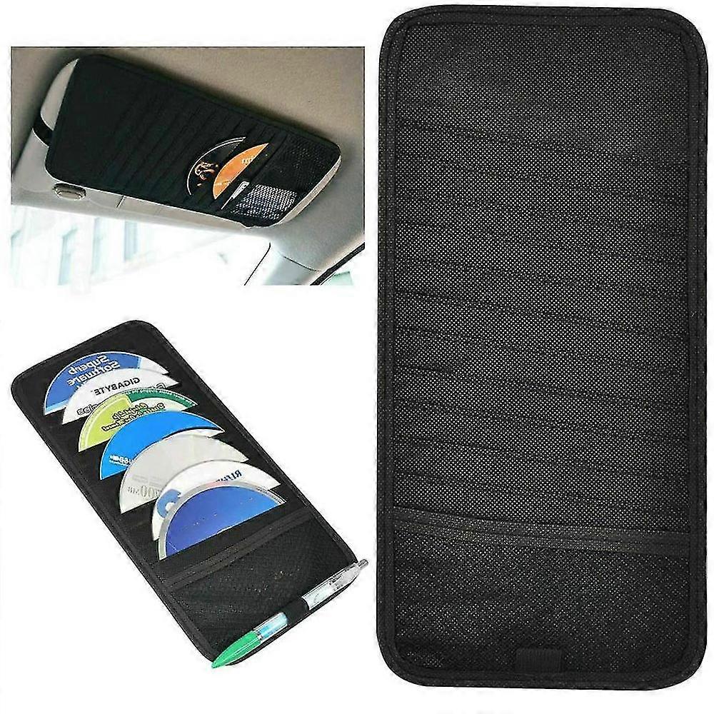 Car Cd Clip Car Sun Visor Cover Multi-function Car Cd Folder Vehicle Card Holder Storage Folder