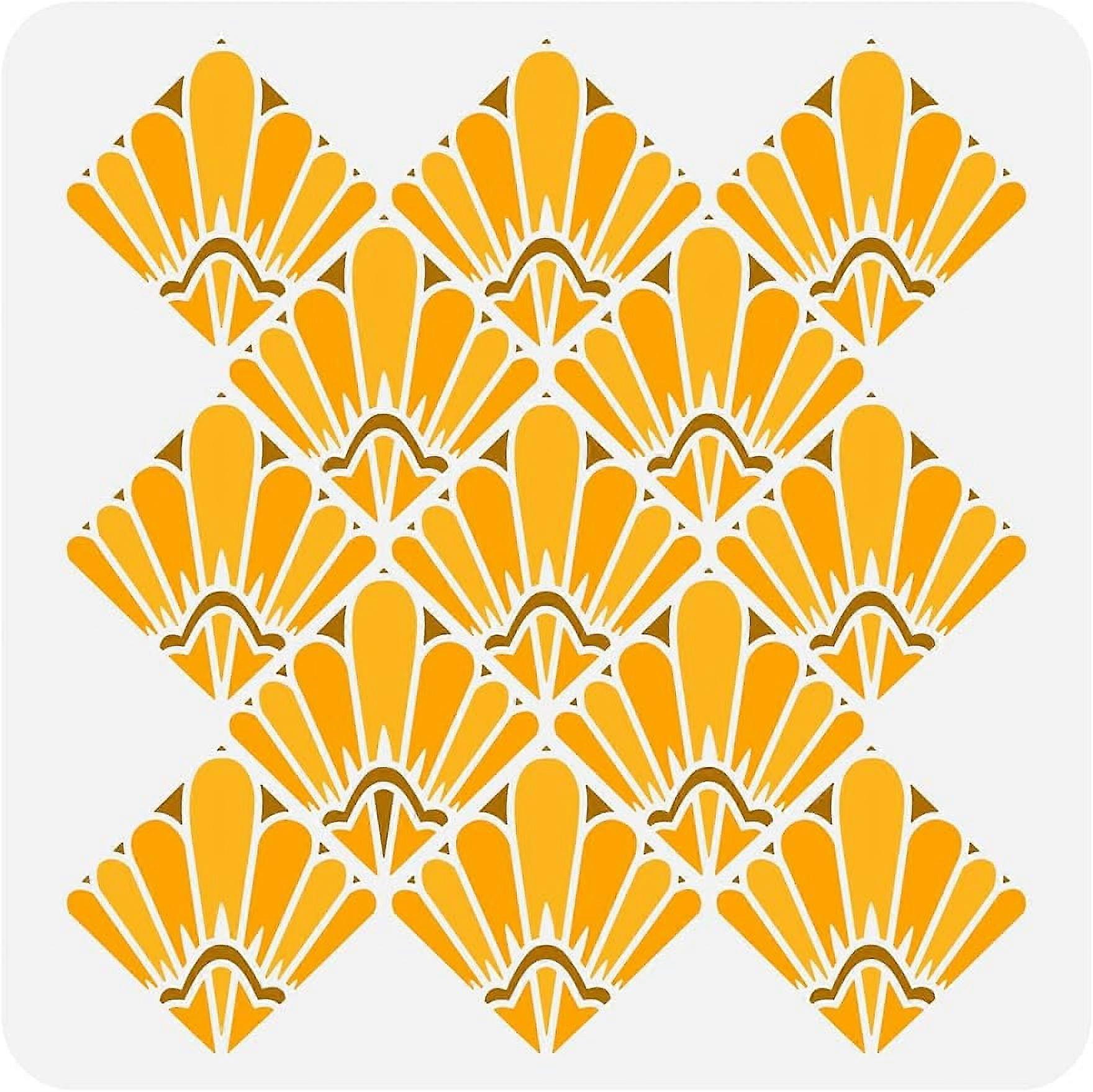 1Pc Generic Sector Painting Stencil Fan-Shaped Pattern Stencil for Painting