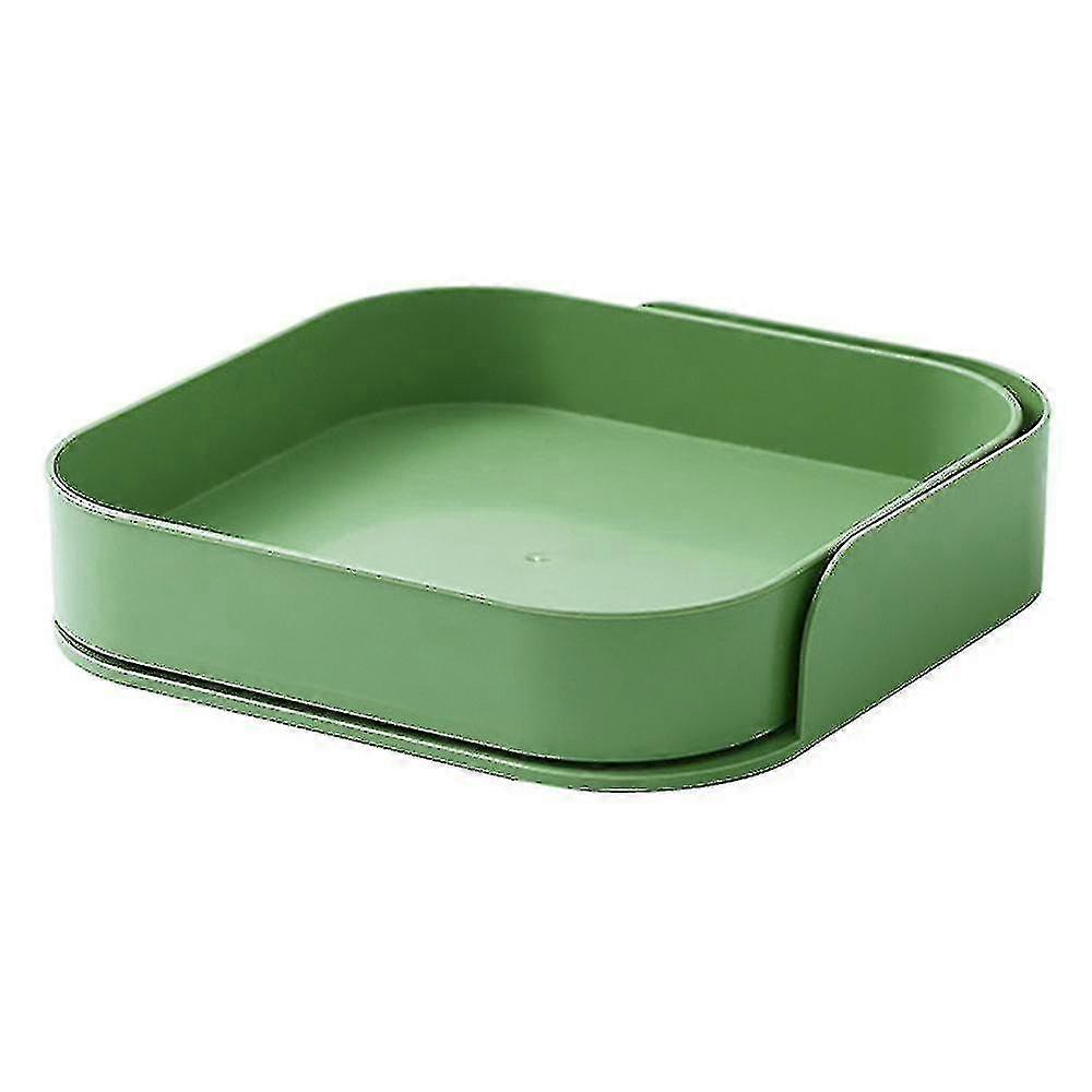 Rotating Kitchen Condiment Storage Refrigerator Beverage Rack Green