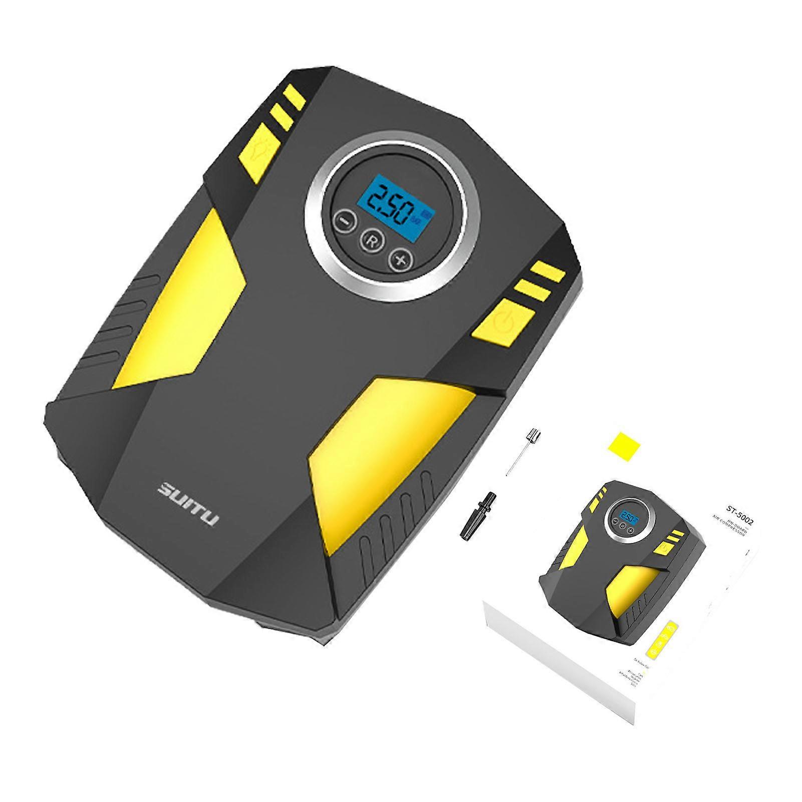 Digital Car Tire Inflator Fast Inflation Portable Handheld Tire Pump Set for Rubber Boats Beach Floating Beds Digital Display