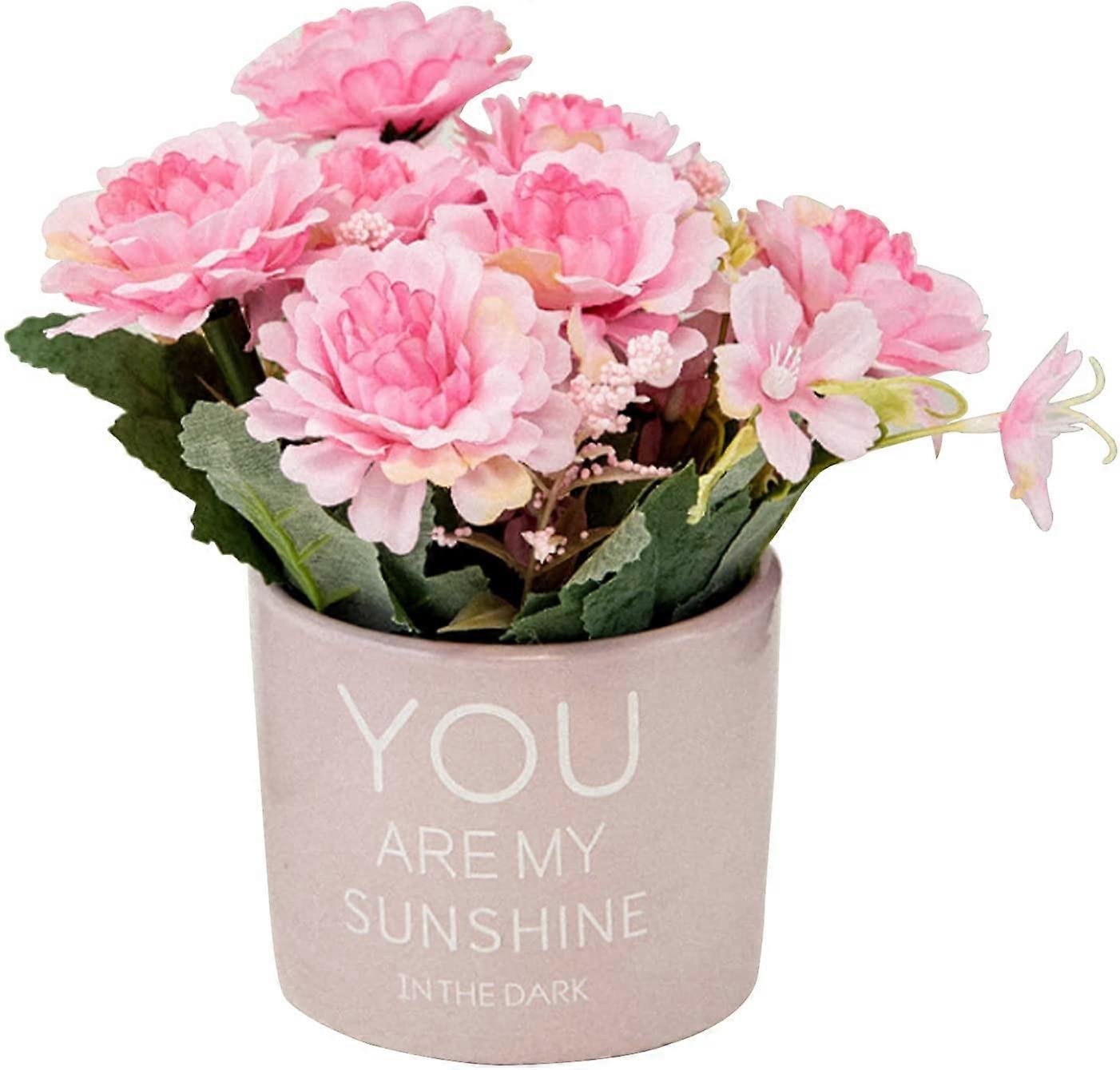 Artificial Lavender With Ceramic Flowerpot, Small Potted Decorations, Suitable For Office