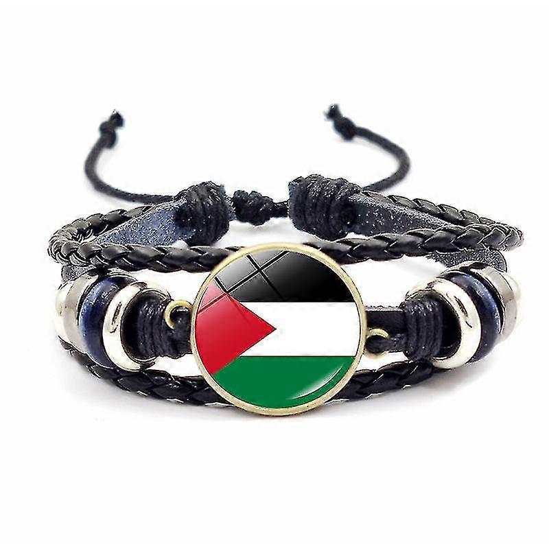 Palestinian Flag Bracelet, I Stand With Palestine Bracelet, Free Palestine Bracelet, Adjustable Palestinian Flag Wristband