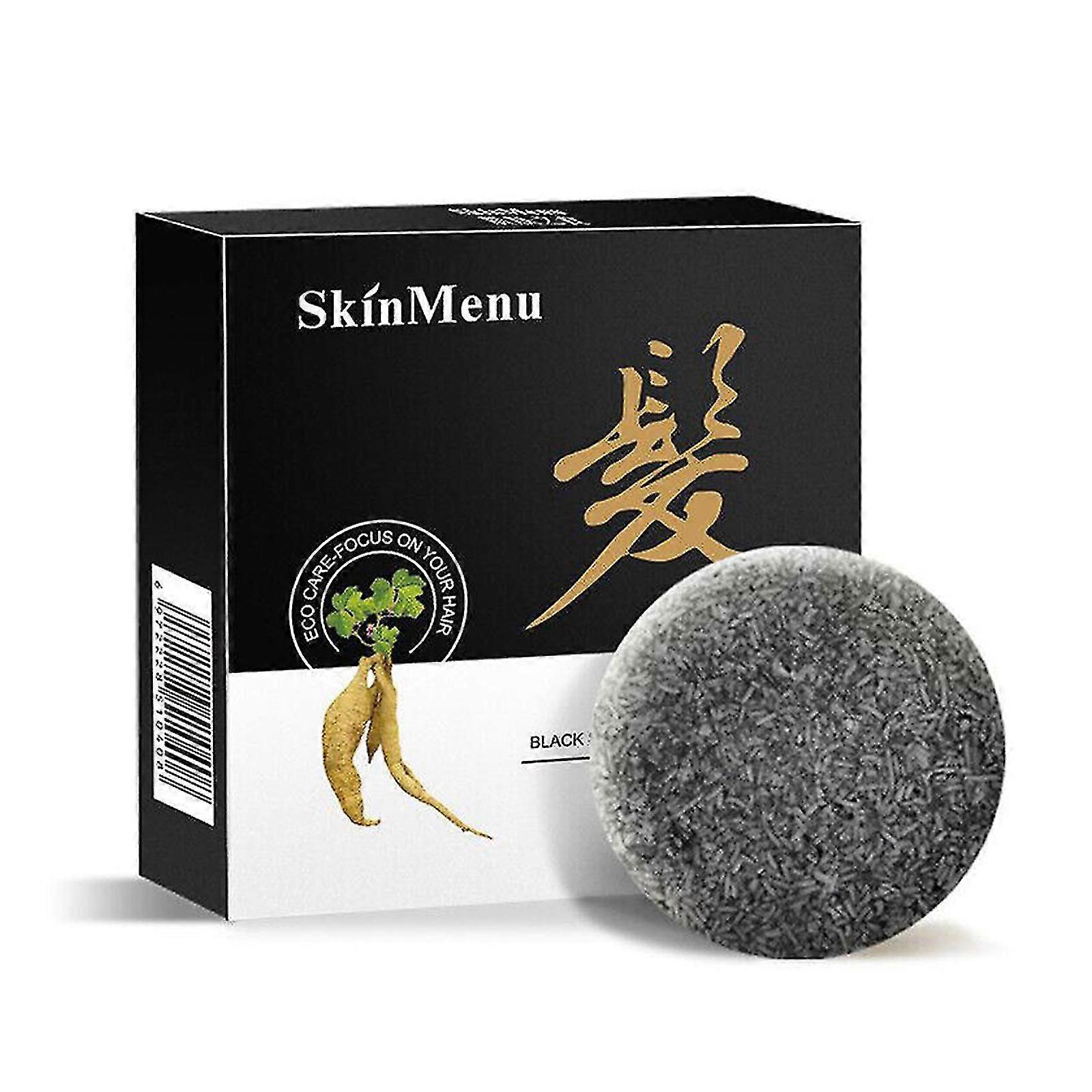 Cover Grey Bar Shampoo Soap Polygonum Essence Hair Darkening Shampoo