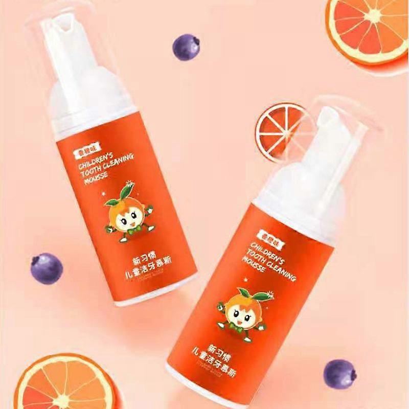Kid's Foam Toothpaste No Fluorine Fruit Flavor Teeth Cleansing Mousse Deeply Cleaning Easy to