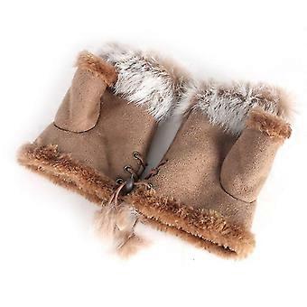 Paar Frauen Winter Warme Handschuhe Sexy Faux Kaninchenfell Hand Handwärmer Fingerlose Handschuhe K