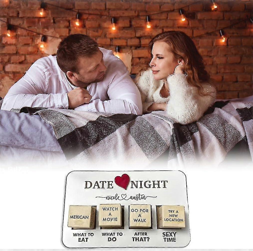 Date Night Dice After Dark Edition, Lovers Decision Dice For Couples, Date Night Wooden Dice Game For Couples Memorable Date Nights