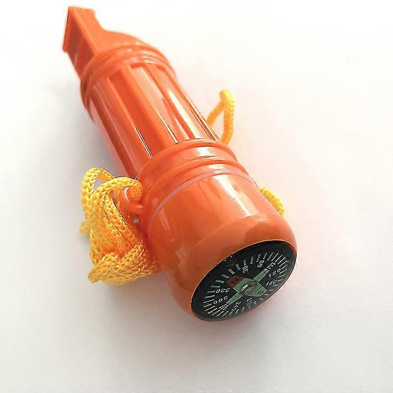 Yaju Outdoor 5 In 1 Multi-function Emergency Whistle(2pcs,orange)