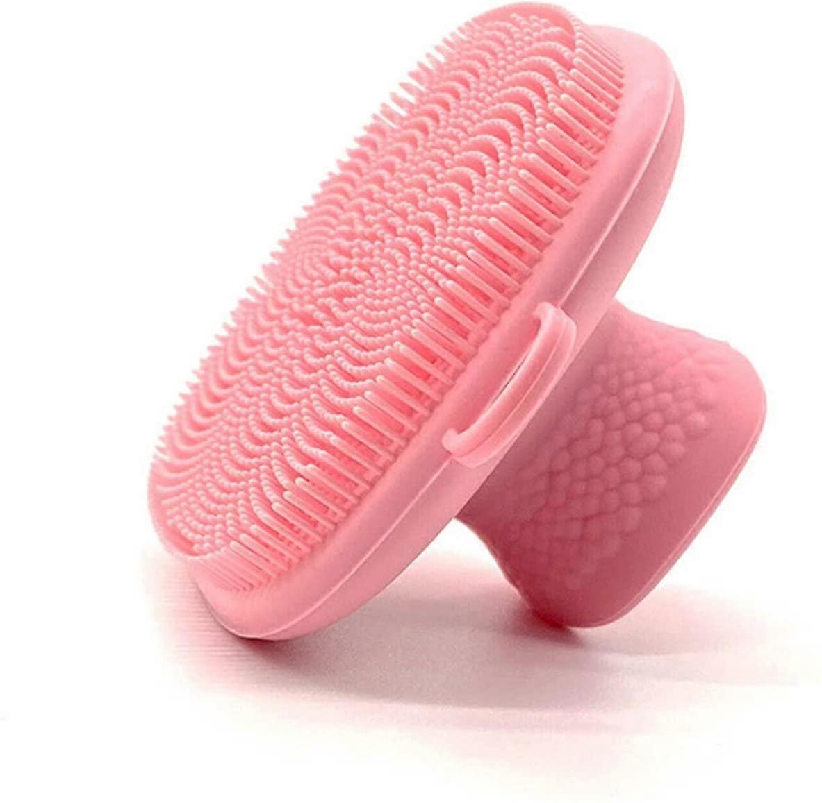 Silicone Facial Cleansing Brush, Waterproof Manual Washing Brush For Face And Cleansing (pink)