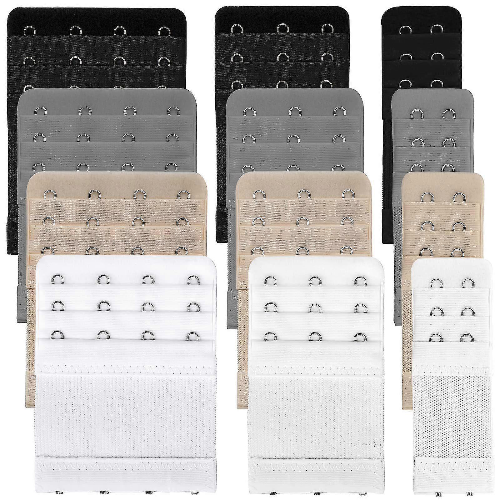 12 Pieces Bra Extender, Elastic Extender Hook Strap
