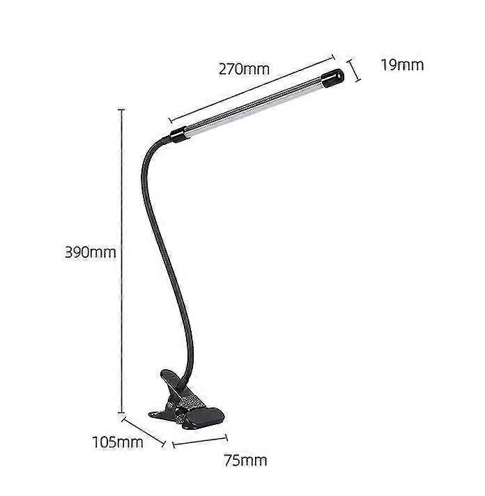 LED desk lamp eye protection student dormitory bedroom desktop bedside reading clip-type small desk lamp live broadcast fill light