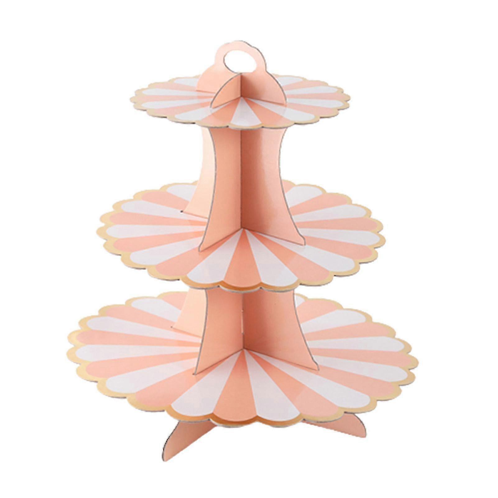 3 طبقة من الورق المقوى كب كيك حامل حفلة عيد ميلاد لوازم الساخنة مختومة كعكة موقف