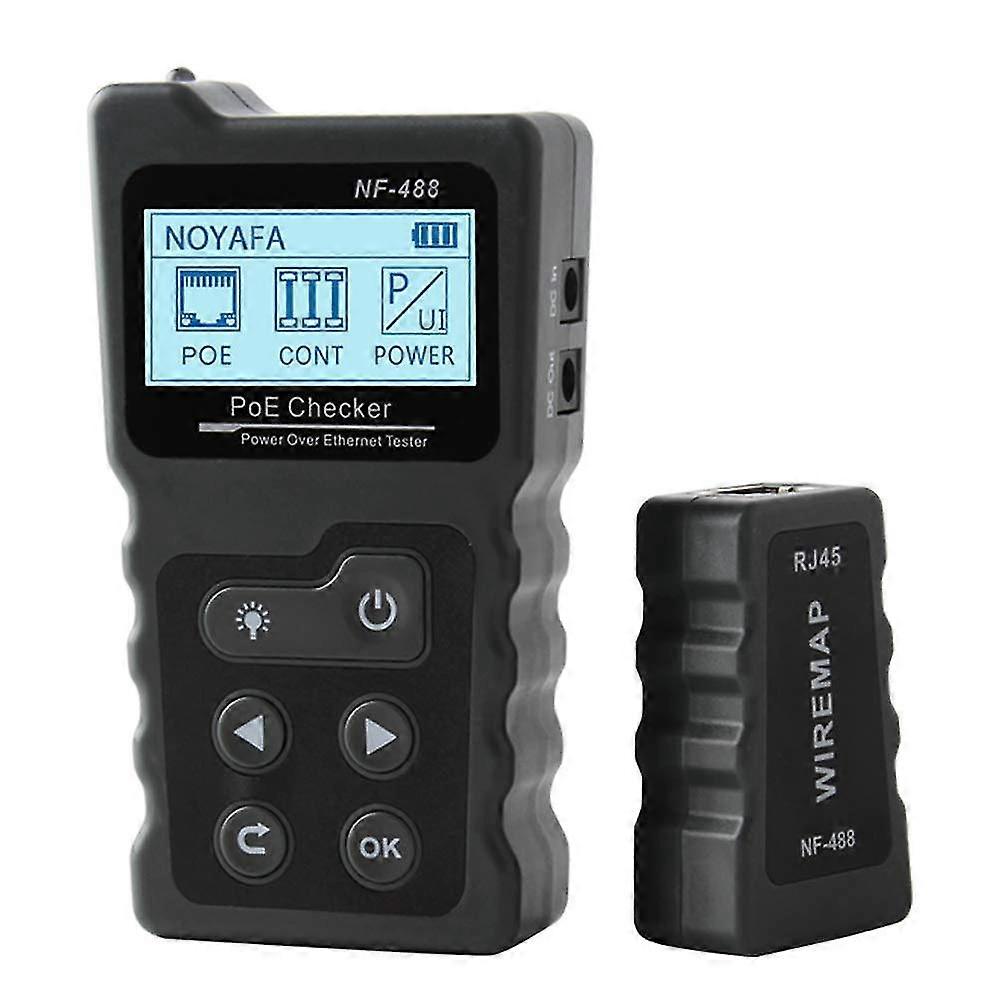 Poe Voltage And Current Tester With Nf-488 Cable Tester