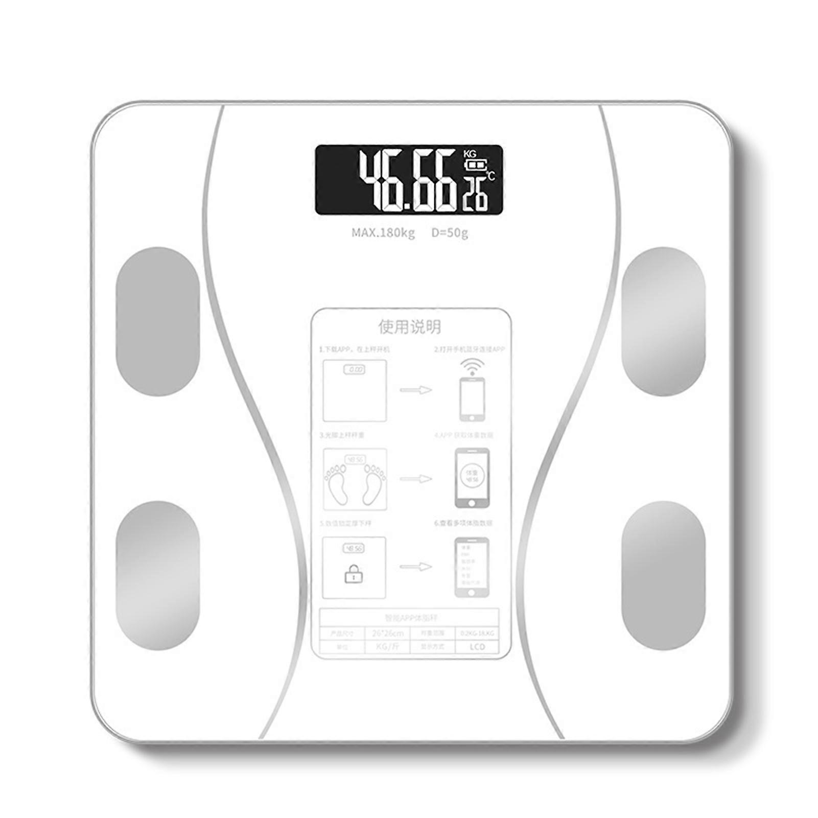 Digital Scale USB Powered High Precision Tempered Glass Auto On/Off Electronic Scale for Bathroom