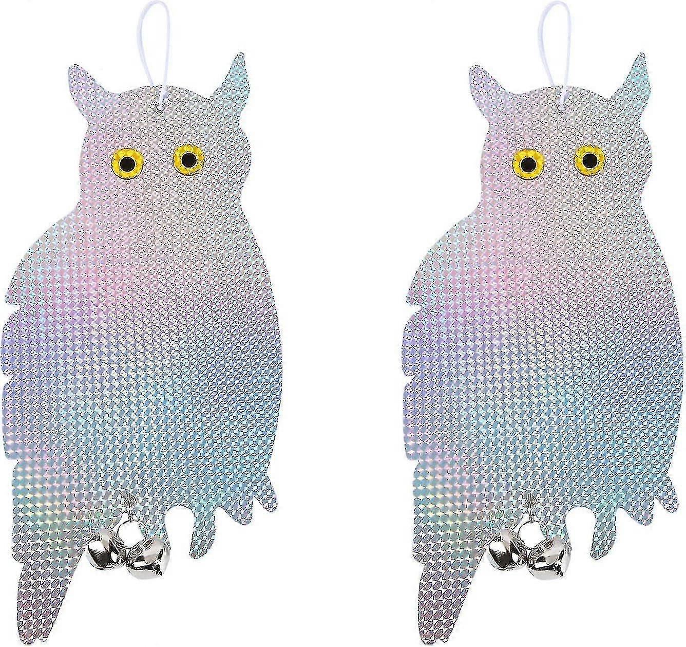 Pigeon Repeller, 2 Pieces Reflective Owl, Anti Pigeon Owl, Bird Repeller, Reflective Bird Scarer, Anti Bird Scarecrow For Vegetable Garden Farm Garden