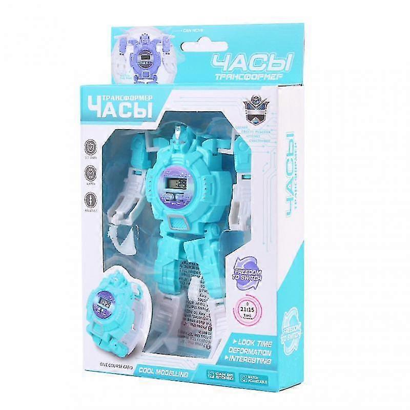 Creative Robot Transformer Kids Electronic Watch Back Light Robot Children's Watch