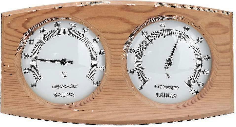 Badstutermometer 2-i-1 Tretermo-hygrometer Termometer-hygrometer Tilbehør til dampbadstue