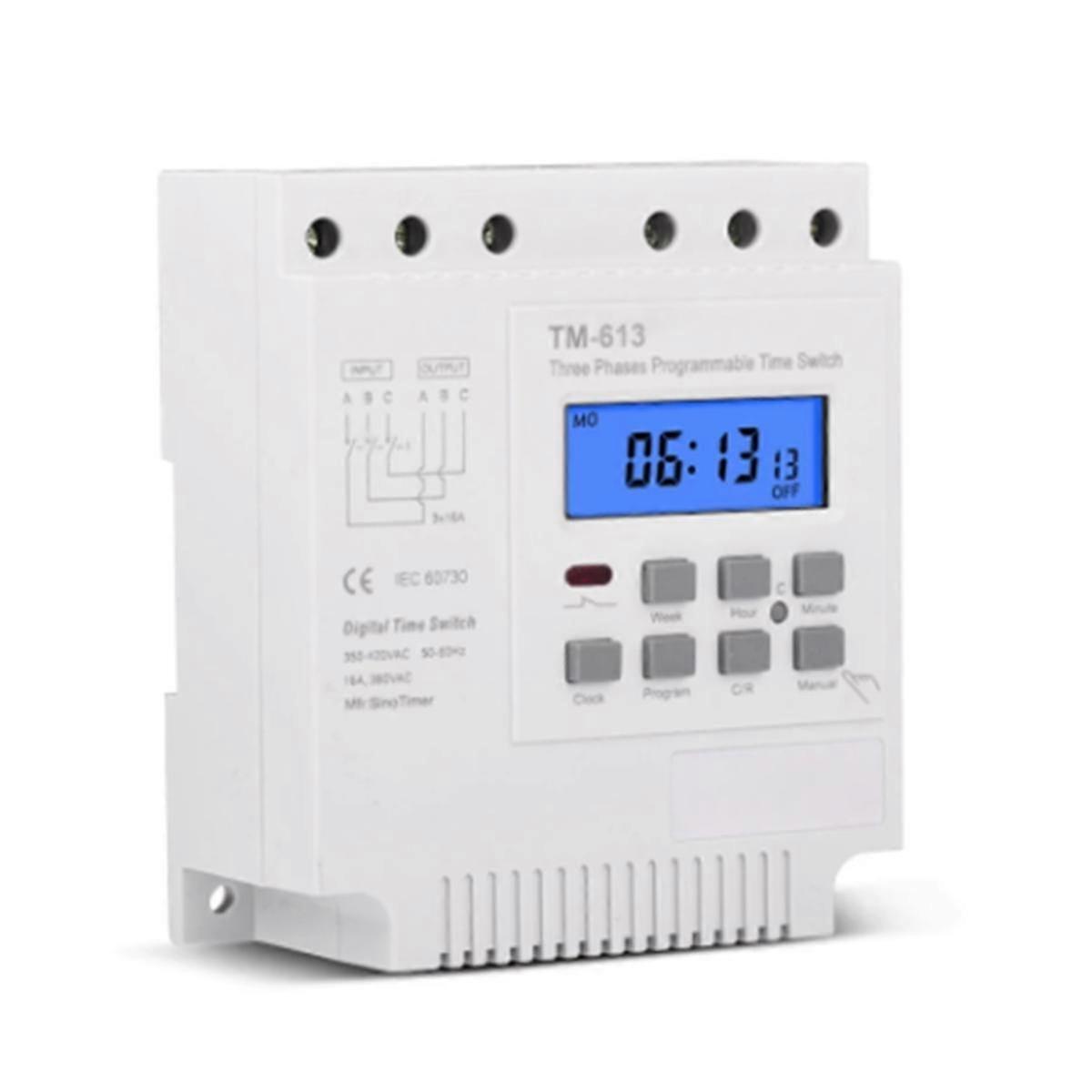 Three Phases 380V 415V TIMER Programmable Switch with Backlight