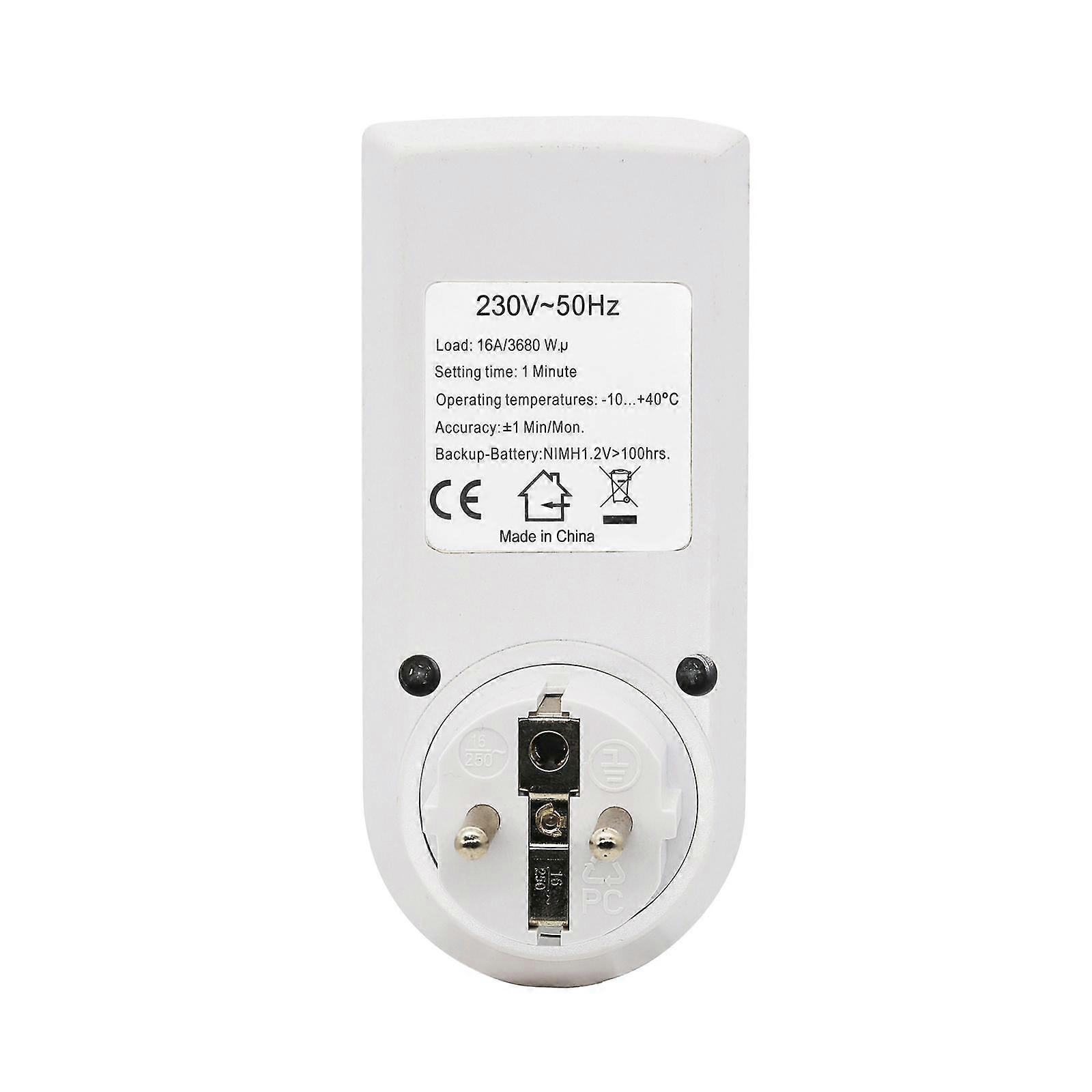 Digital Outlets Timer Household Durable Save Electricity Large Screen Portable Digital Socket Timer for Warm Fan FR Plug