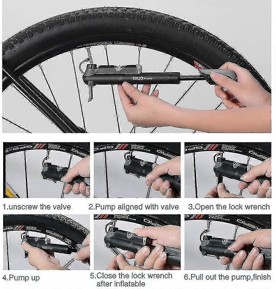 Mini Bicycle Pump With Pressure Gauge 120 Psi