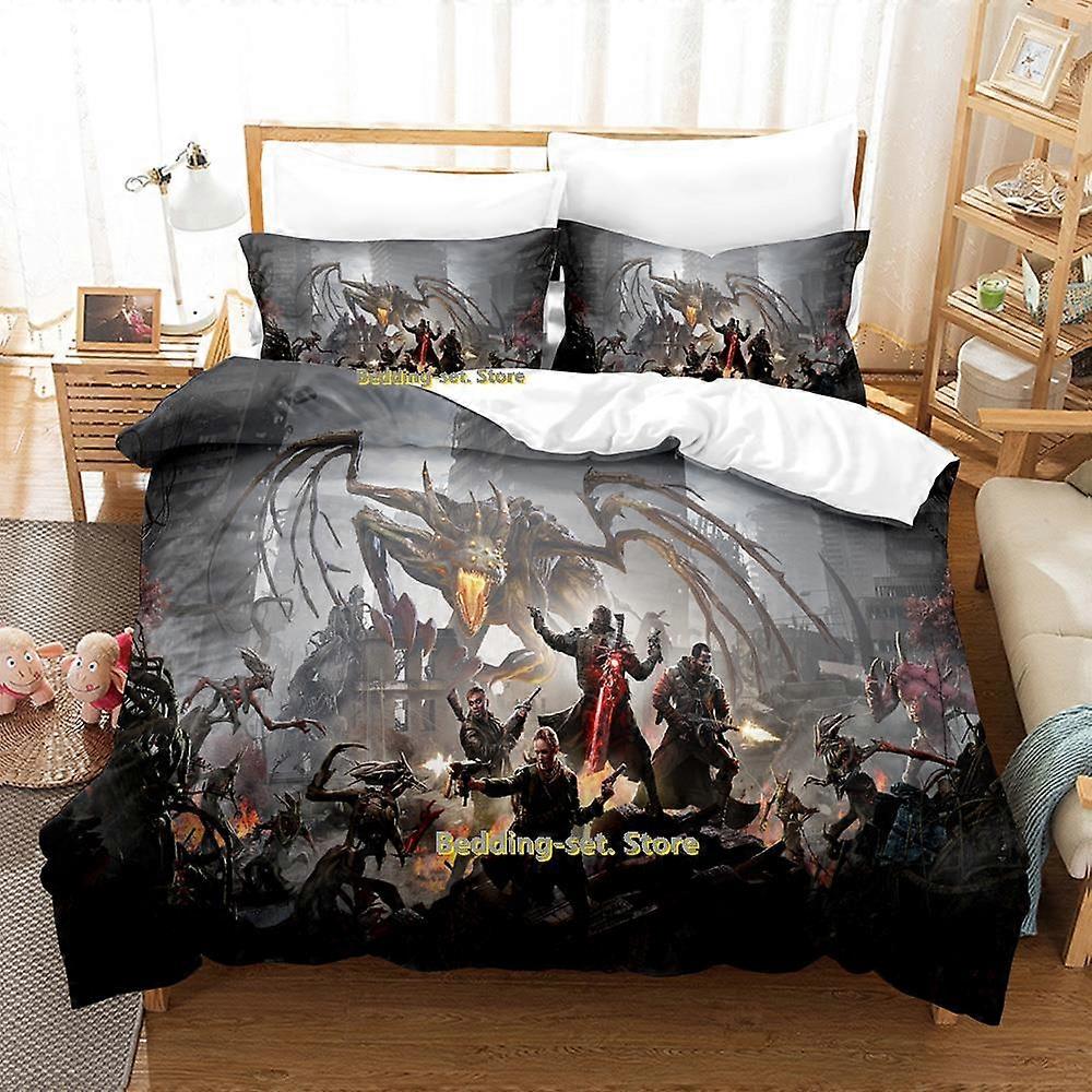 y270 Lakan Nytt spel Rest From the Ashes Sängkläder Set Tecknad Anime tredelat set Vuxen Barn Sovrum Påslakan Set kawaii sängkläder Lakan Lakan 