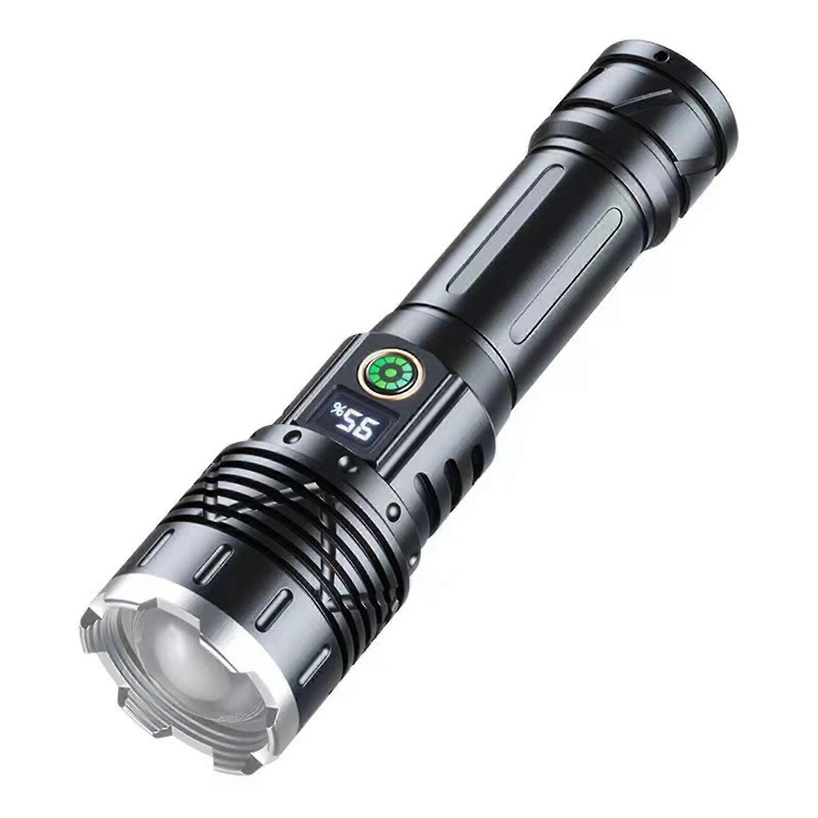 Light Lasers Telescopic Zoom Strong Light Flashlight With Battery Level Display USB Charging Long-lasting Endurances Super Bright Flashlight