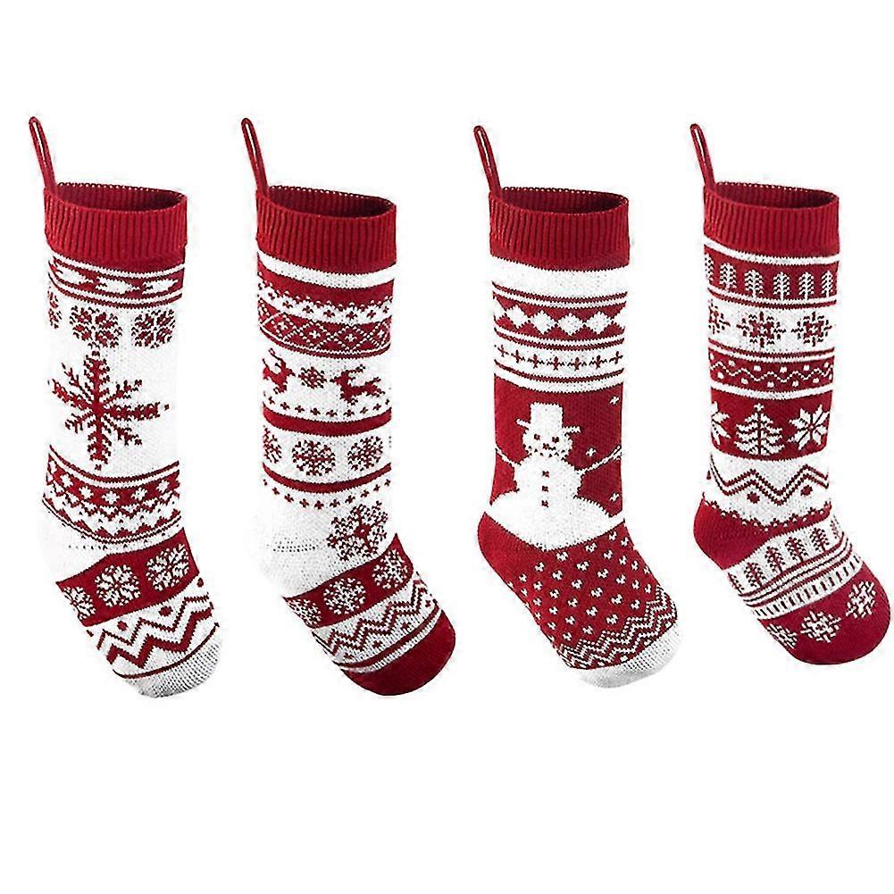 juldekor stora strumpor santa tyg presentstrumpa