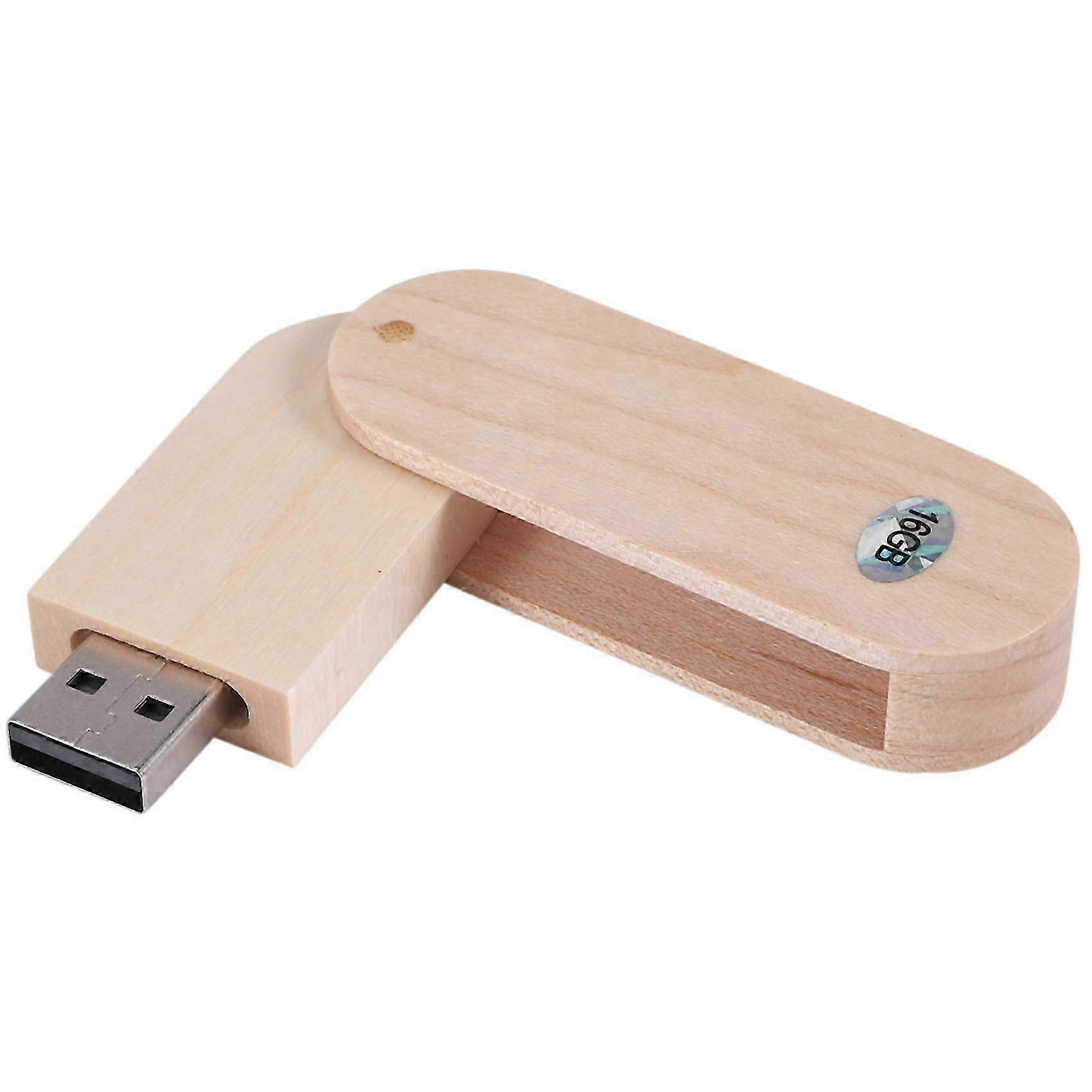 Rotating wooden USB 2.0 16GB Flash Storage High-speed Memory Stick