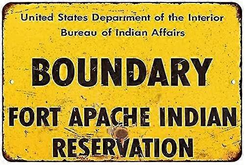 Boundary Fort Apache Vintage Reprodução Retrô Sinal de Estanho 8x12 polegadas OU 12x16 polegadas Modo 3375