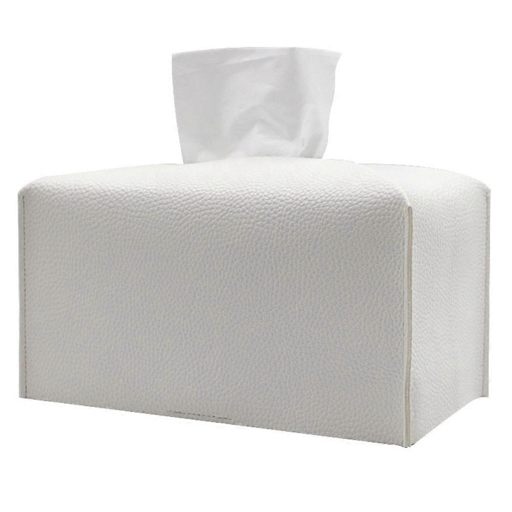 White Tissue Box Set, PU Leather, Rectangle Bathroom Storage Rack, Bathroom Accessories, Bathroom Vanity