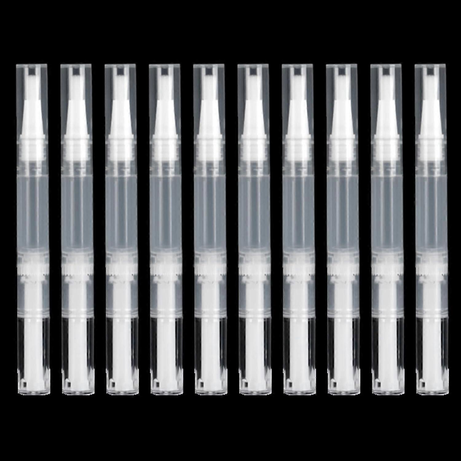 20pcs Transparent Twist Pens, 3ml Nail Oil Pen with Brush Tip, Empty Cuticle Oil Pen Cosmetic Container Applicators for Lip gloss, Nail Polish, Eyelas