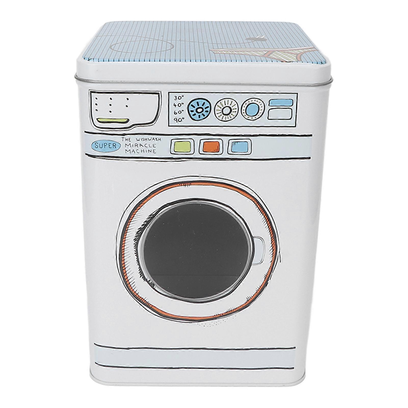 Laundry Powder Metal Box Large Capacity Metal Laundry Detergent Canister Container compatible Storing Washing Tablets Blue
