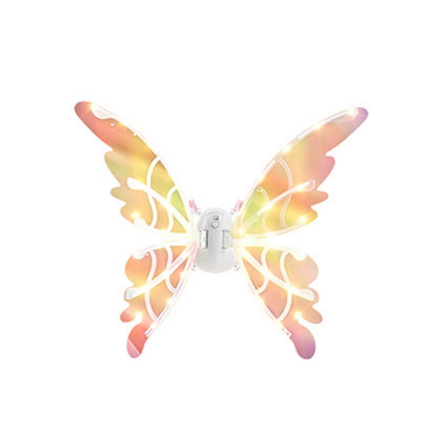 LED Glowing Butterfly Wings with Music And Lights for Girls Adjustable Straps Lightweight Fairy