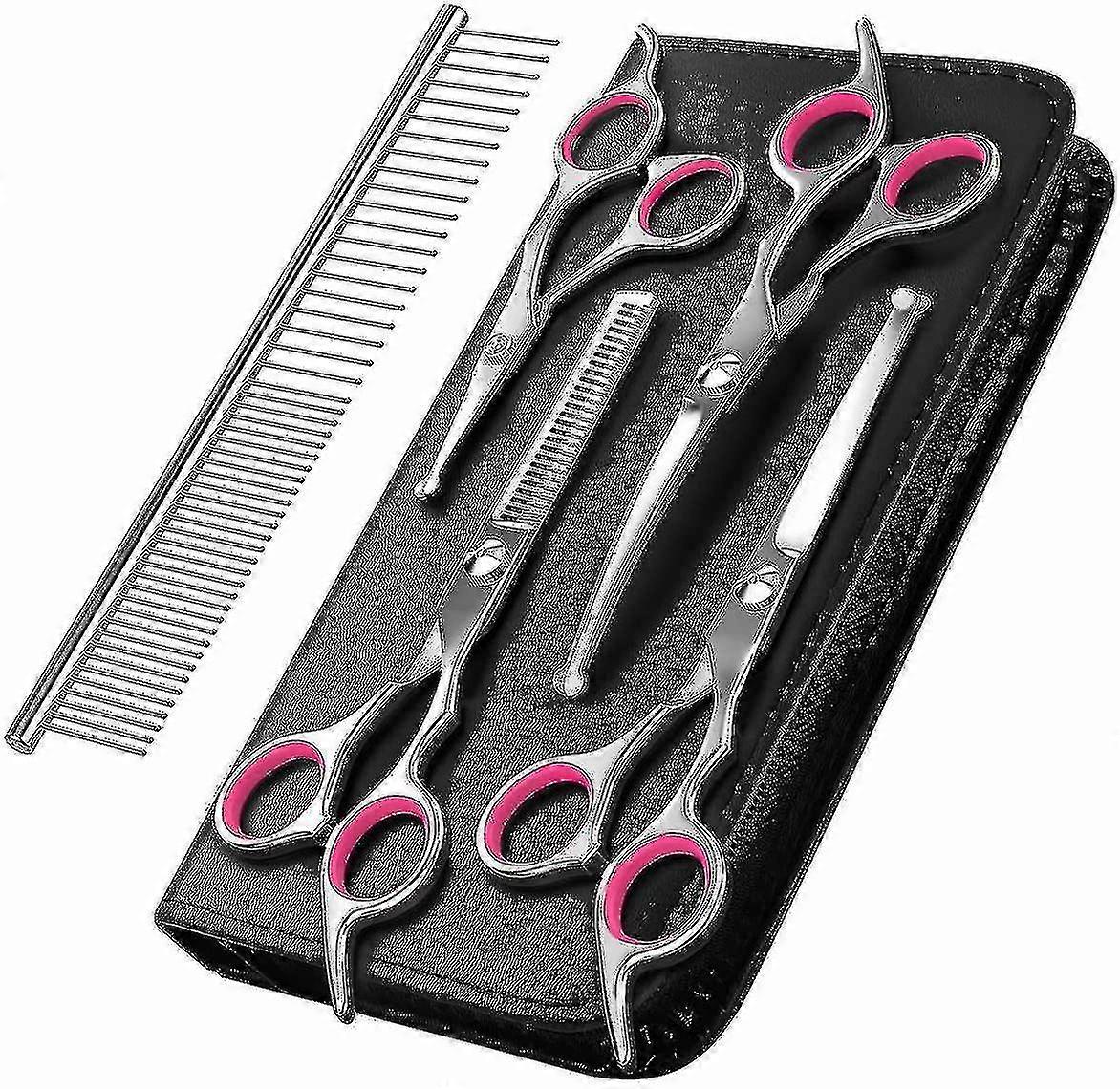 Best Shiyi Dog Grooming Scissors Kit Professional Safety Thinning Shears Comb