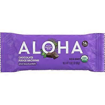 Aloha Bay Organic Chocolate Fudge Brownie Plant Protein Bar, 1.98 Oz(Case Of 12)